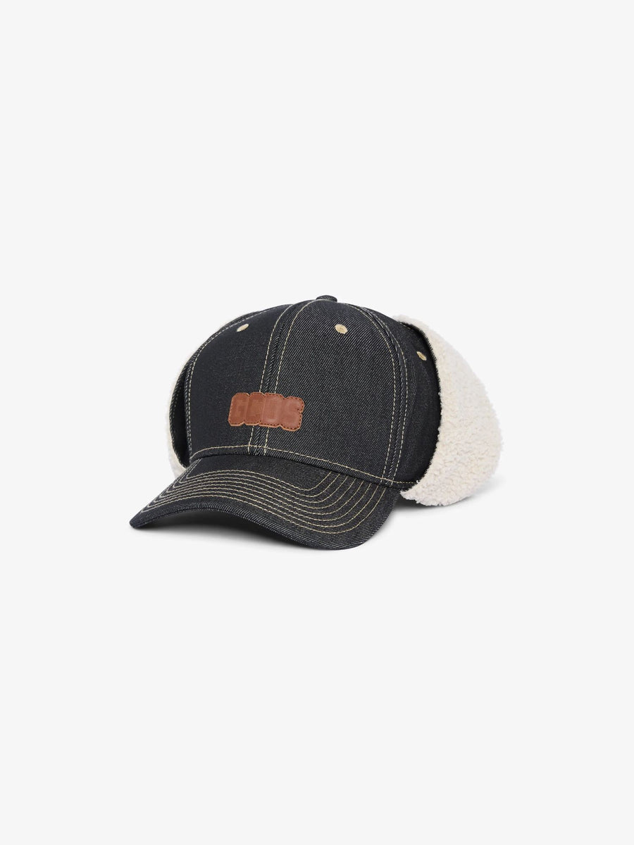 GCDS CAPPELLINO DA BASEBALL IN DENIM CON PARAORECCHIE