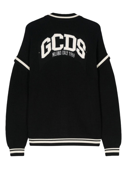 GCDS CARDIGAN COLLEGE LOGO LOUNGE