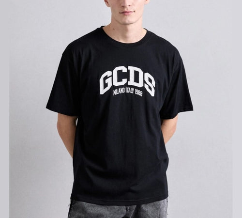 GCDS T-SHIRT IN PIQUET LOGATA