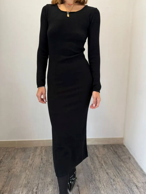 HAVE ONE ABITO LUNGO CON RETRO IN PIZZO