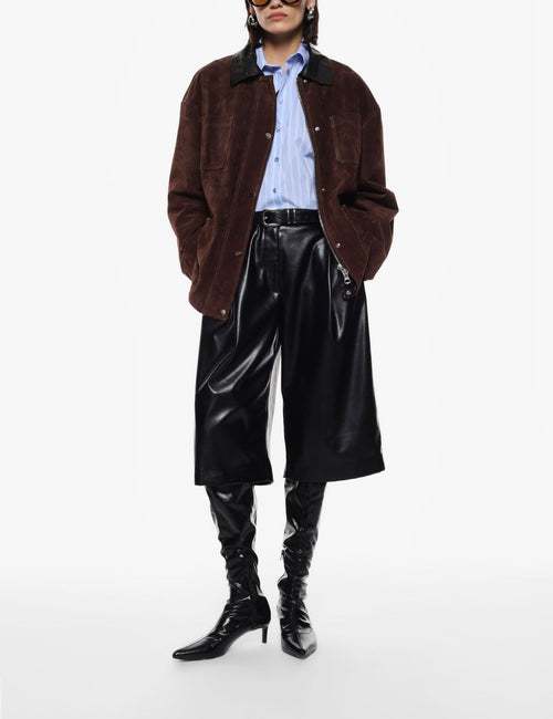 IMPERIAL BERMUDA IN SIMILPELLE CON PINCES