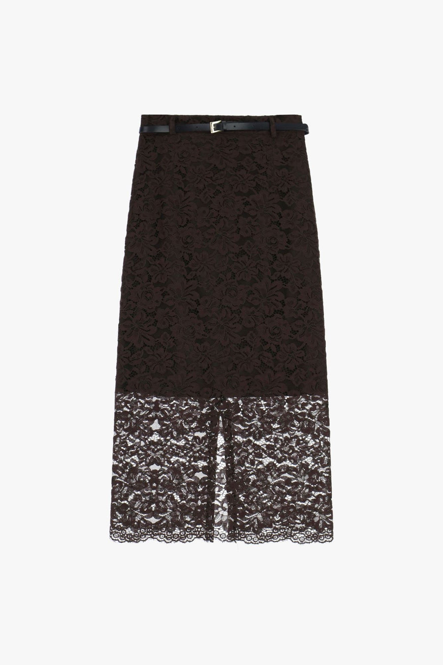 IMPERIAL GONNA LUNGA IN PIZZO CON SPACCO E CINTURA