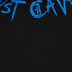 JUST CAVALLI FELPA NERA CON RICAMO LOGO