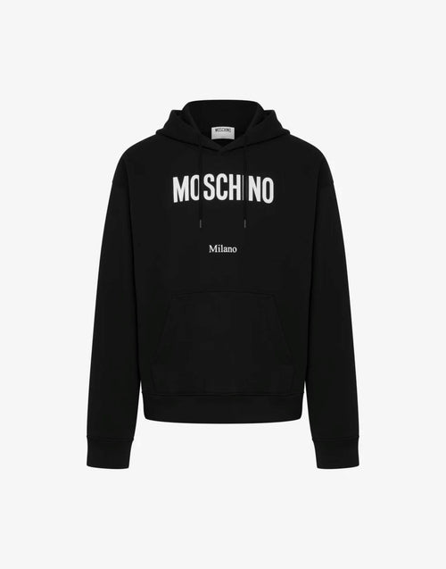 MOSCHINO COUTURE FELPA IN COTONE ORGANICO STAMPATA