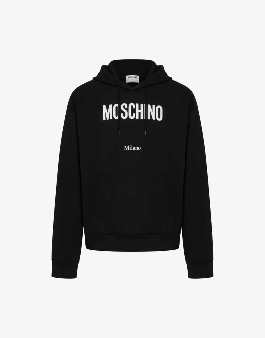 MOSCHINO COUTURE FELPA IN COTONE ORGANICO STAMPATA