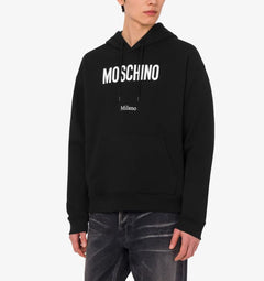 MOSCHINO COUTURE FELPA IN COTONE ORGANICO STAMPATA