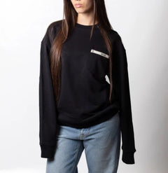 MOSCHINO COUTURE FELPA GIROCOLLO CON TASCHINO LOGATO