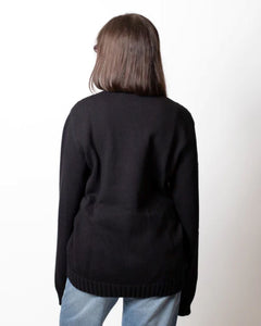 MOSCHINO COUTURE MAGLIA GIROCOLLO CON MAXI RICAMO