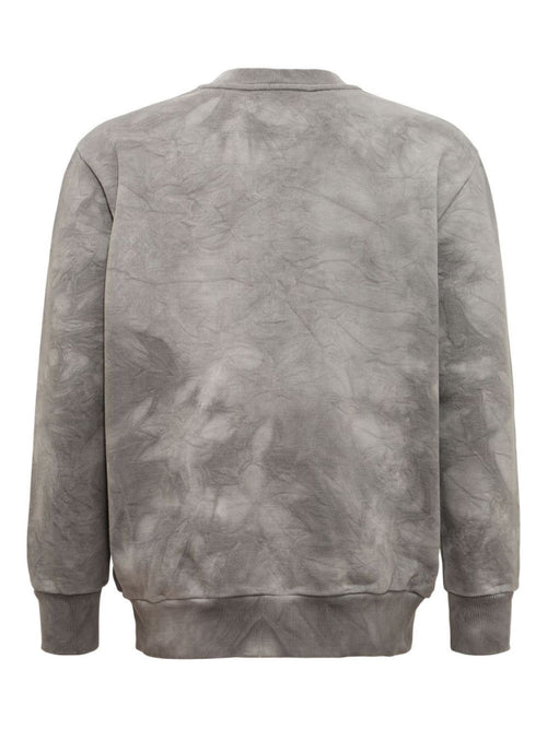 MSGM FELPA CON STAMPA TIE-DYE E LOGO RICAMATO