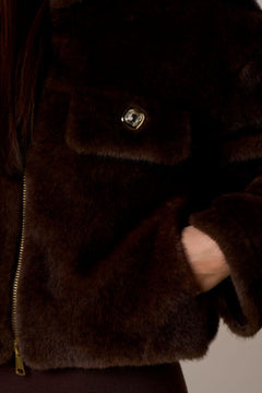 NO SECRETS CAPPA SIMIL PELLICCIA DIAMOND CHIC