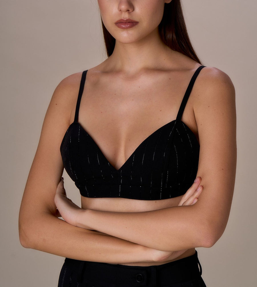 NO SECRETS TOP GESSATO DIAMANTI
