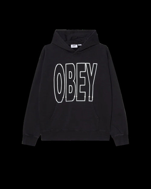 OBEY MAGLIONE CON CAPPUCCIO MANOR FADED