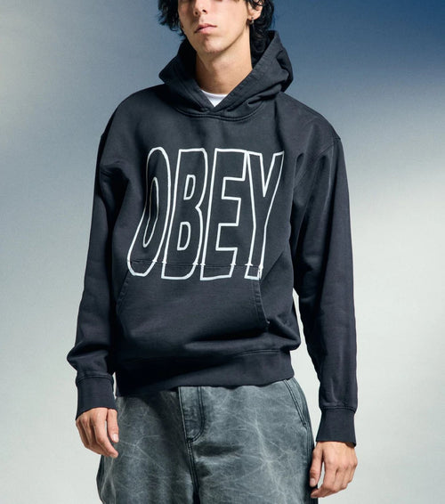 OBEY MAGLIONE CON CAPPUCCIO MANOR FADED