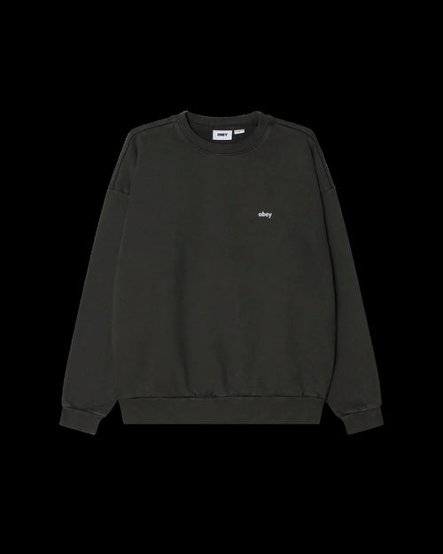 OBEY FELPA GIROCOLLO PIGMENTATO MINUSCOLO