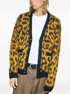OBEY CARDIGAN PATRON LEOPARD