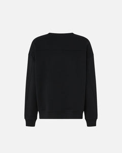 PINKO FELPA GIROCOLLO CON RICAMO GIOIELLO LOVE BIRDS