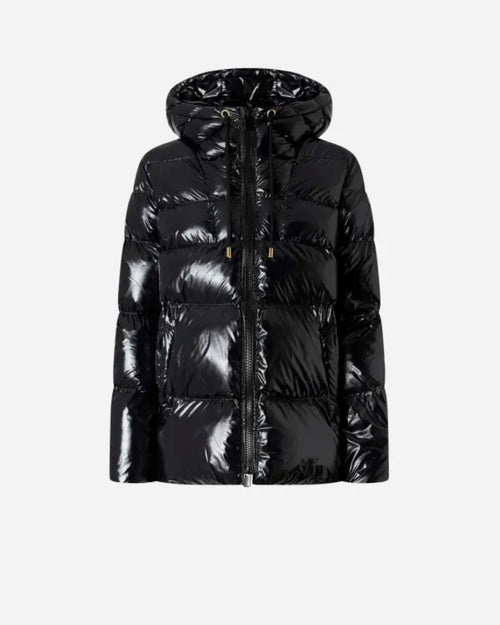 PINKO PIUMINO IN CRYSTAL NYLON CON CAPPUCCIO