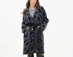 PINKO ZANTE SIMILPELLICCIA JACQUARD LOGO