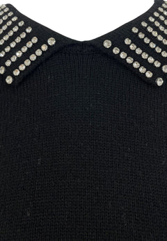 PINKO MAGLIA CON COLLETTO E STRASS