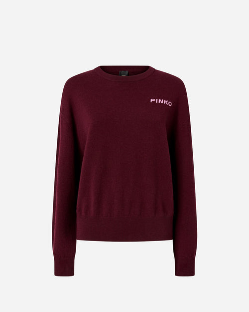 PINKO MAGLIONE CON MAXI LOGO LOVE BIRDS