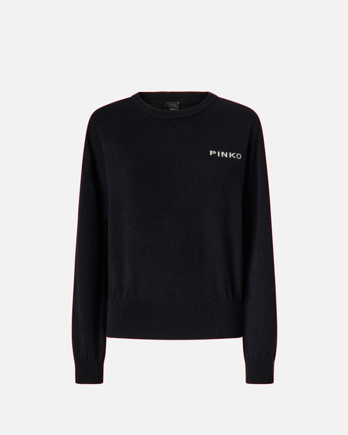 PINKO MAGLIONE CON MAXI LOGO LOVE BIRDS