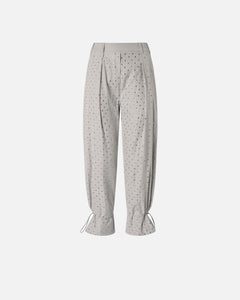 PINKO PANTALONI CON STRASS E BORCHIE