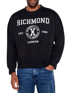 RICHMOND SPORT FELPA IN COTONE CON STAMPA FRONTALE