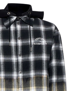 RICHMOND SPORT CAMICIA CHECK CON CAPPUCCIO APPLICATO