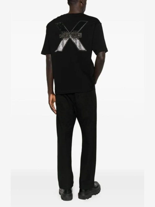 RICHMOND SPORT T-SHIRT IN MORBIDO COTONE CON LOGO STRASS POSTERIORE