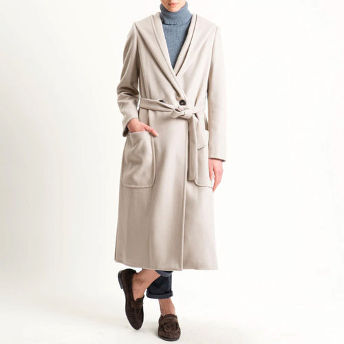 TENSIONE IN CAPPOTTO DOPPIOPETTO CON CAPPUCCIO