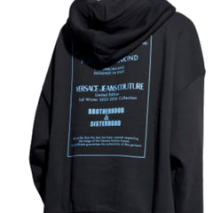 VERSACE JEANS COUTURE FELPA CON CAPPUCCIO AMPIA CON LOGO