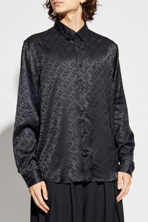 VERSACE JEANS COUTURE CAMICIA REGULAR LIQUIFY LOGOMANIA