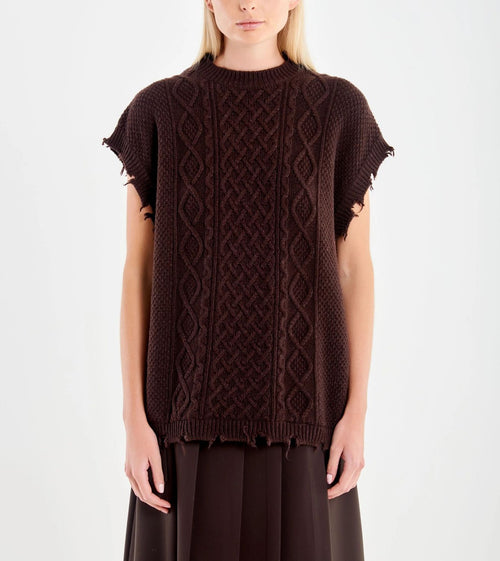 VICOLO GILET MISTO LANA