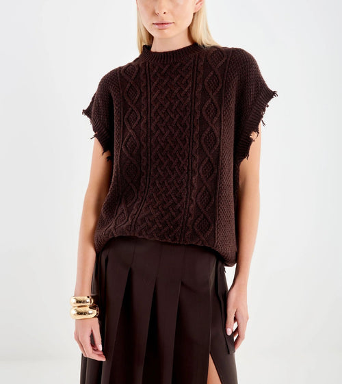 VICOLO GILET MISTO LANA