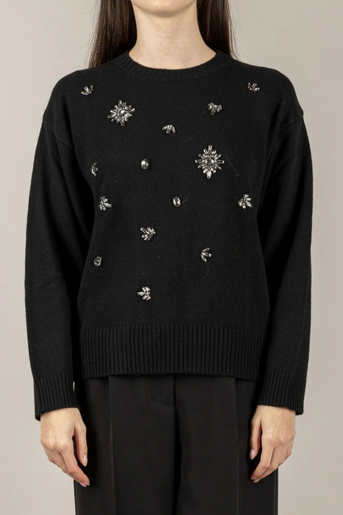 VICOLO MAGLIA GIROCOLLO CON APPLICAZIONI