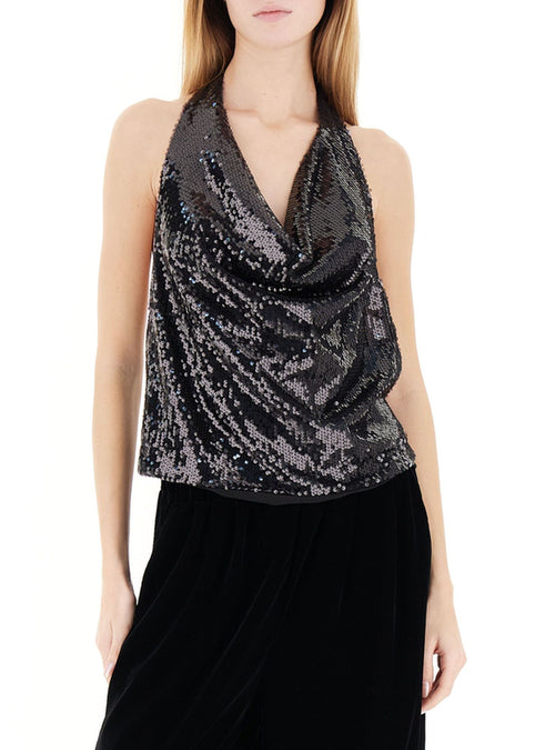 VICOLO TOP CON PAILLETTES