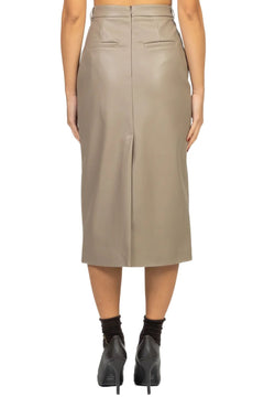 VICOLO GONNA LONGUETTE ECOPELLE