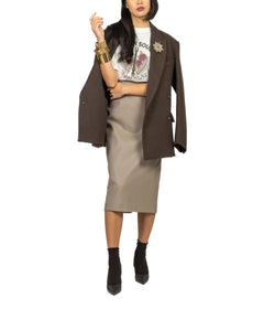 VICOLO GONNA LONGUETTE ECOPELLE