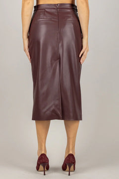 VICOLO GONNA LONGUETTE ECOPELLE