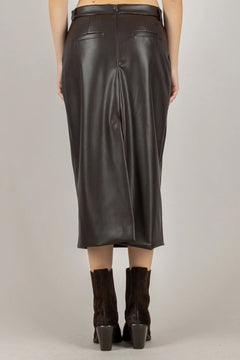 VICOLO GONNA LONGUETTE ECOPELLE