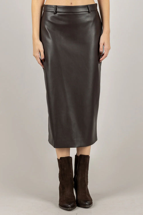 VICOLO GONNA LONGUETTE ECOPELLE