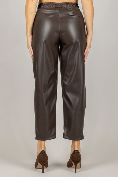 VICOLO PANTALONE ECOPELLE CARROT