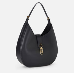 Elisabetta Franchi Borsa Ecopelle nero logo oro come chiusurape26