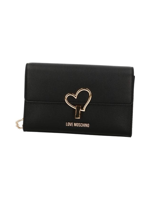 Love Moschino Borsa Donna Nera Ecopelle Logo Metallico PE26