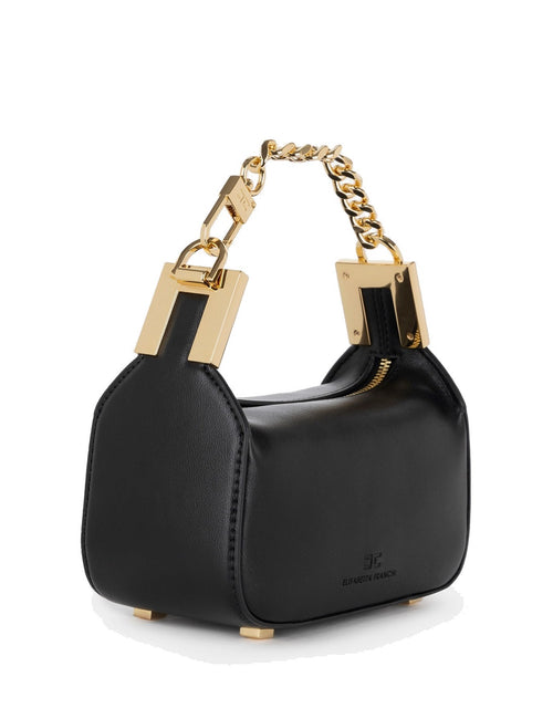 ELISABETTA FRANCHI BORSA MINI A MANO CON MORESETTO IN METALLO NERO