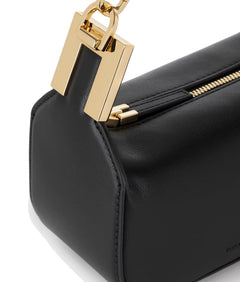 ELISABETTA FRANCHI BORSA MINI A MANO CON MORESETTO IN METALLO NERO