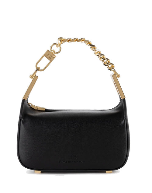 ELISABETTA FRANCHI BORSA MINI A MANO CON MORESETTO IN METALLO NERO