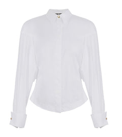 CAMICIA BIANCO CON ARRICCIATURA ELISABETTA FRANCHI