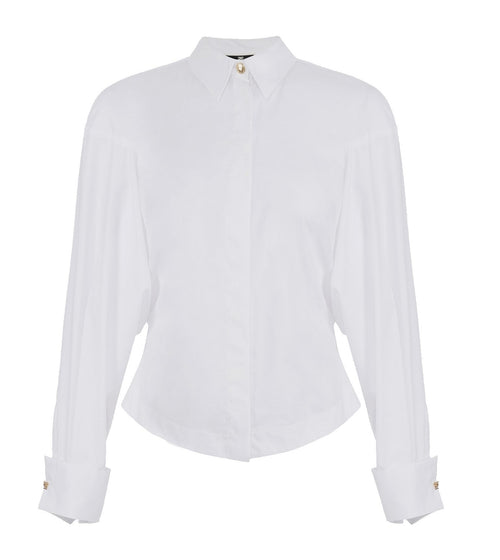 CAMICIA BIANCO CON ARRICCIATURA ELISABETTA FRANCHI