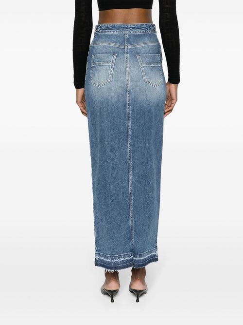 ELISABETTA FRANCHI GONNA LUNGA IN DENIM CON SPACCO